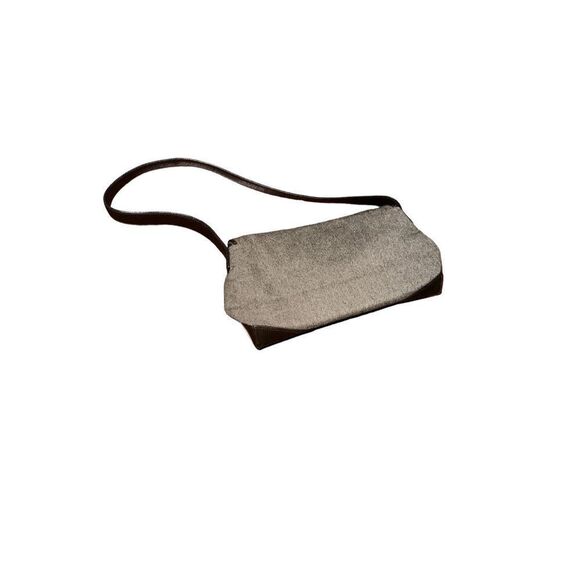 CUTE PRELOVED Cole HAAN GREY AND BROWN  Bag some wear as pictured retails: $245 - Picture 2 of 6